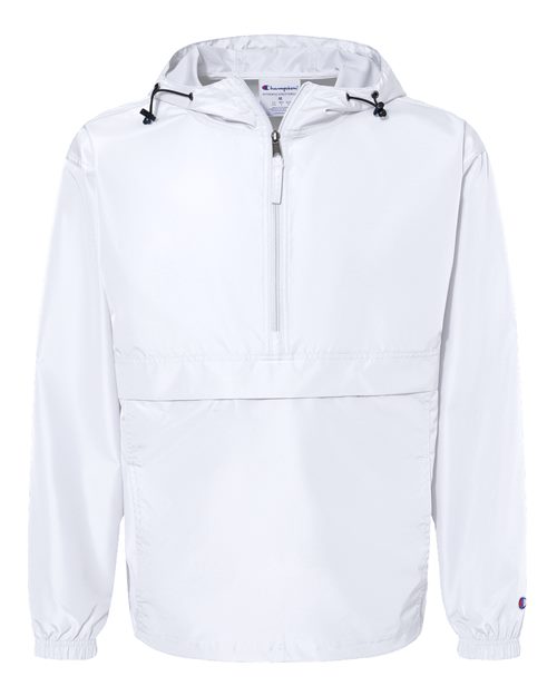 Hooded Packable Quarter-Zip Jacket