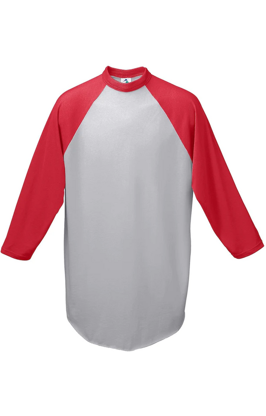 CLEARANCE Adult Ragland Shirts- Red 3/4 Sleeve