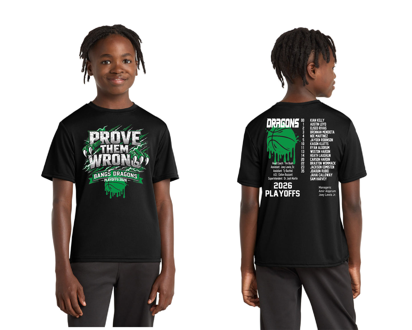 Bangs Dragons Basketball Playoffs