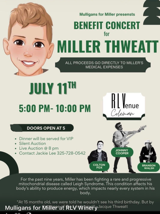 Mulligans for Miller T-shirt Fundraiser