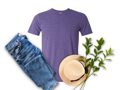 Gildan 64000 Heavy Cotton T-Shirt | Heather Purple, Preshrunk Jersey Tee, Size XXX-Large