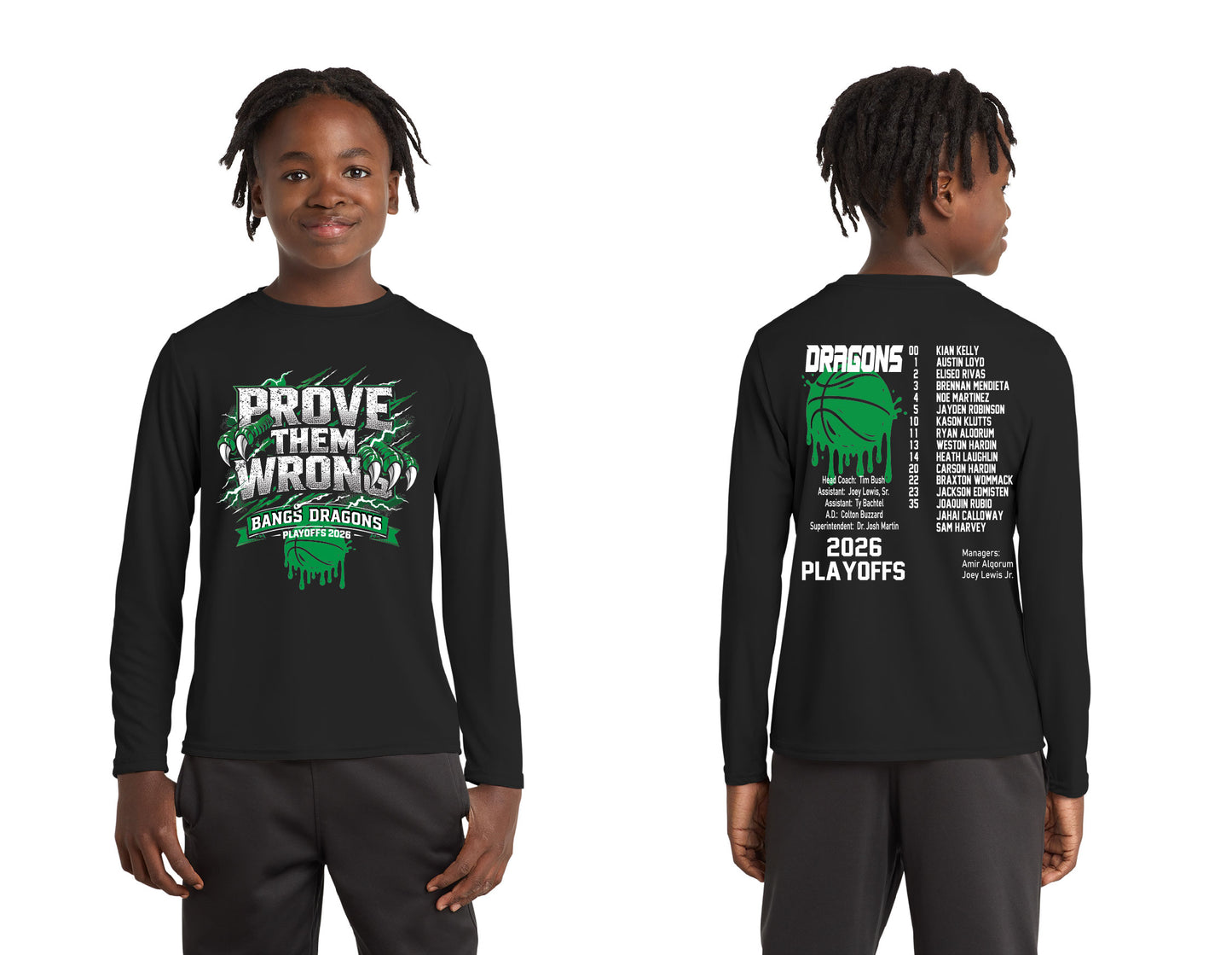 Bangs Dragons Basketball Playoffs