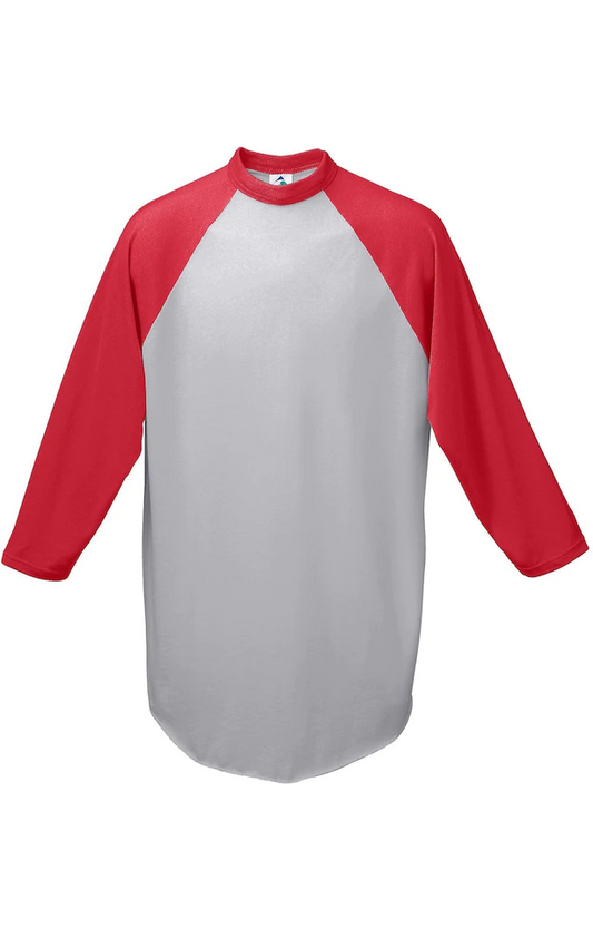 Adult Ragland Shirts- Red 3/4 Sleeve